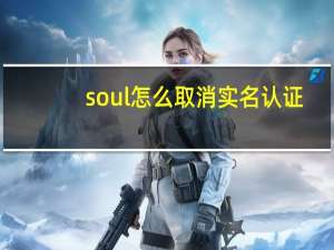 soul怎么取消实名认证