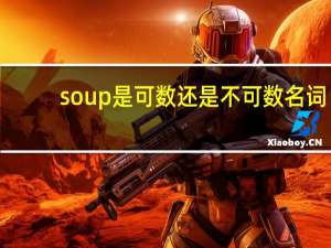 soup是可数还是不可数名词