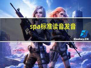 spa标准读音发音