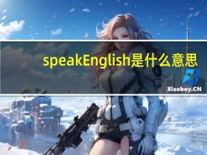 speakEnglish是什么意思