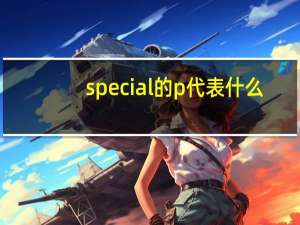 special的p代表什么