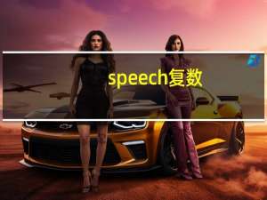 speech复数