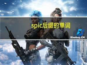 spic后缀的单词