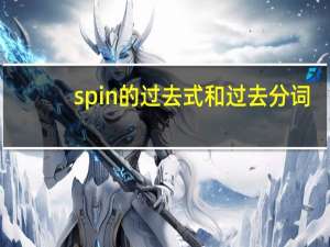 spin的过去式和过去分词