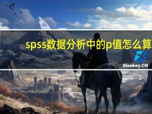 spss数据分析中的p值怎么算