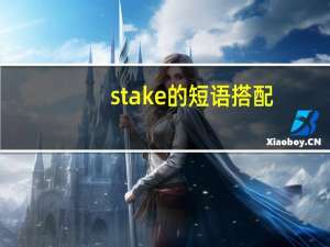 stake的短语搭配