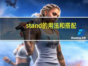 stand的用法和搭配