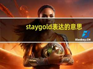 stay gold 表达的意思