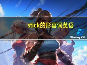 stick的形容词 英语