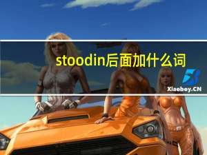 stood in后面加什么词