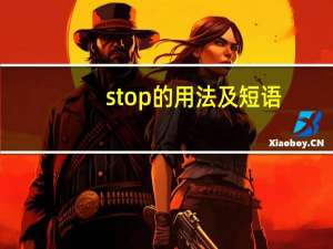 stop的用法及短语