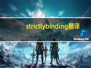 strictly binding翻译