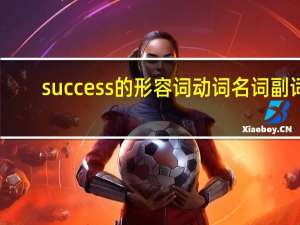 success的形容词动词名词副词