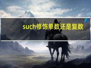 such修饰单数还是复数