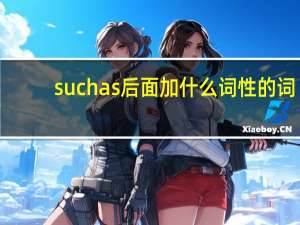 such as后面加什么词性的词
