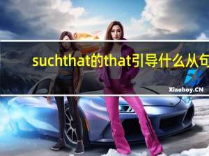 such that的that引导什么从句