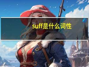 suff是什么词性