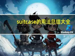 suitcase的用法总结大全
