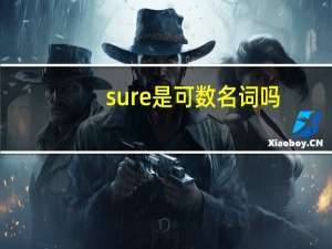 sure是可数名词吗