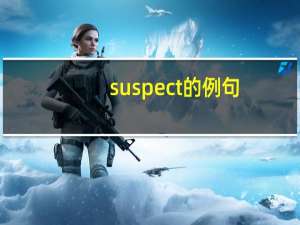 suspect的例句