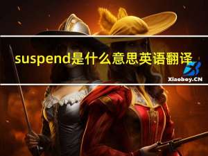 suspend是什么意思英语翻译（suspend是什么意思）
