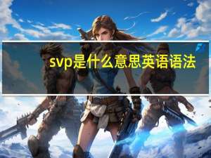 svp是什么意思英语语法（svp是什么意思）