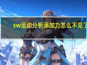 sw运动分析添加力怎么不见了
