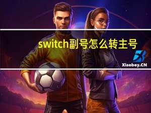 switch副号怎么转主号