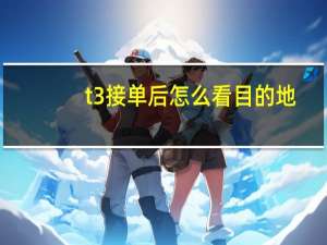 t3接单后怎么看目的地