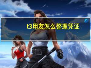 t3用友怎么整理凭证