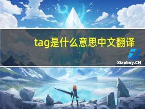 tag是什么意思中文翻译（tag是什么意思）