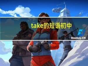 take的短语初中