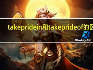 take pride in和take pride of的区别