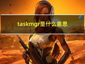 taskmgr是什么意思（taskmgr）