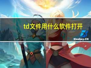 td文件用什么软件打开（td是什么文件）