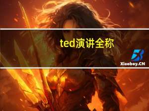ted演讲全称