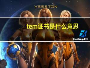 tem证书是什么意思