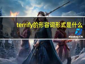 terrify的形容词形式是什么