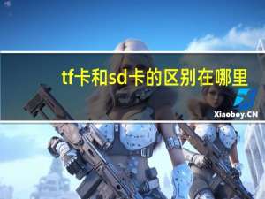 tf卡和sd卡的區別在哪里（tf卡和sd卡的區別）