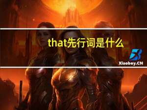 that先行词是什么（先行词是什么）