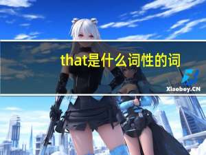 that是什么词性的词