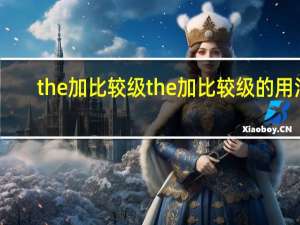 the加比较级the加比较级的用法