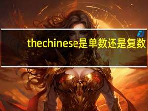 the chinese是单数还是复数