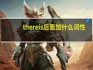 there is后面加什么词性