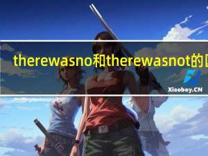 there was no和there was not的区别