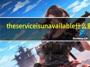 the service is unavailable什么意思（the service is unavailable）