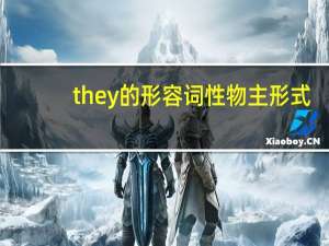 they的形容词性物主形式