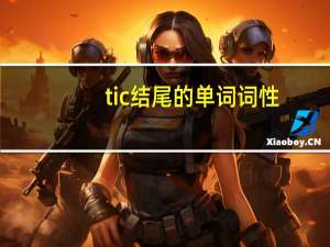 tic结尾的单词词性