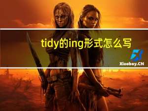 tidy的ing形式怎么写