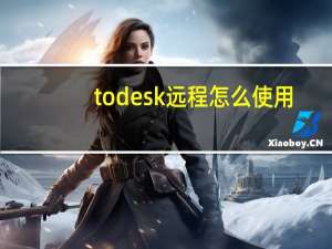 todesk远程怎么使用